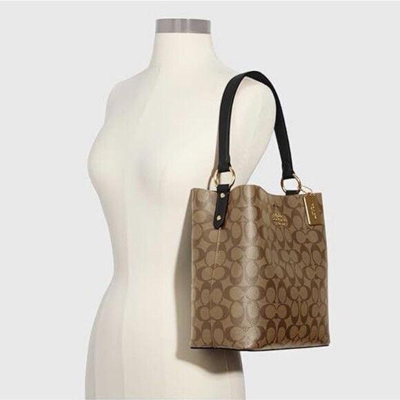 Coach C6923 Signature Canvas & Leather Bag Large - Brown - Picture 3 of 5